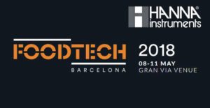 Imagen promocional de Hanna Instruments en la feria Foodtech Barcelona 2018, celebrada del 8 al 11 de mayo en Gran Via Venue