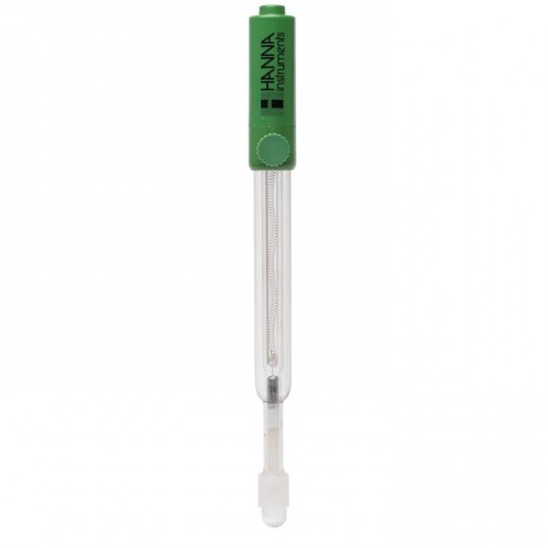 Electrodo referencia de calomelanos, cuerpo vidrio, muestras difíciles, conector banana, 1m