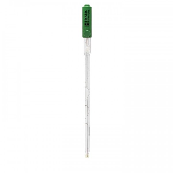 Electrodo pH cuerpo vidrio (210x8 mm), para frascos, conector BNC, 1m