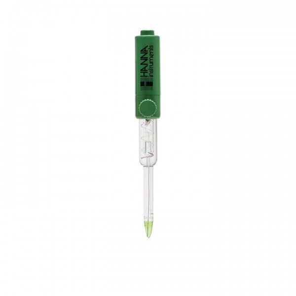 Electrodo pH punta cónica, cuerpo vidrio, rellenable, para productos semisólidos, conector BNC, 1 m cable