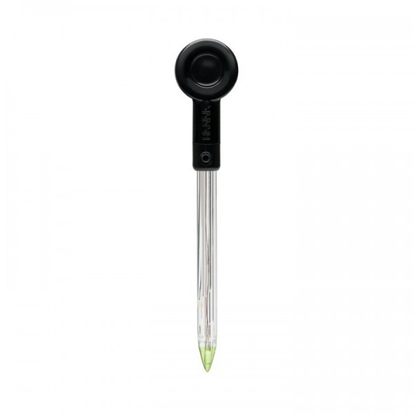 Electrodo pH/ Temp punta cónica, cuerpo vidrio, unión triple, para suelo, 1m, para pHmetro portátil HI99121