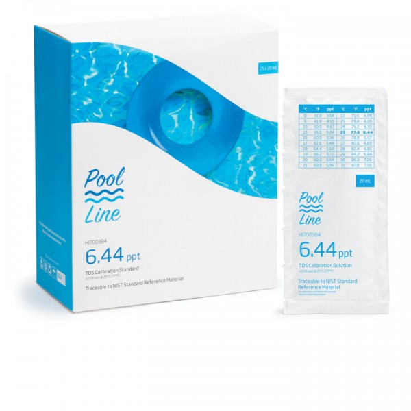 Solución calibración Pool Line TDS 6,44 g/L 25 bolsas de 20 ml 