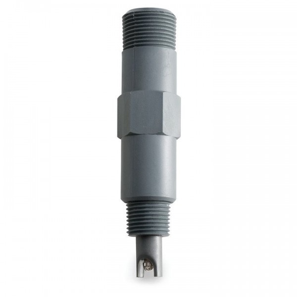 Electrodo ORP platino para control en continuo, con ""matching-pin"", cuerpo plástico (124mm), unión PTFE, 6 bar, 3m, conector