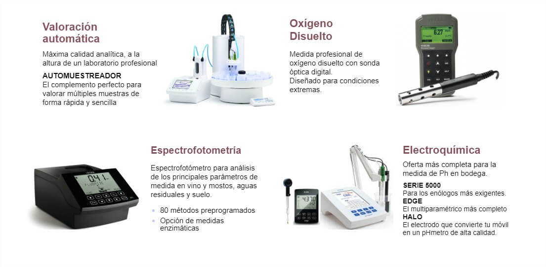 Equipos de medición para la elaboración de vino